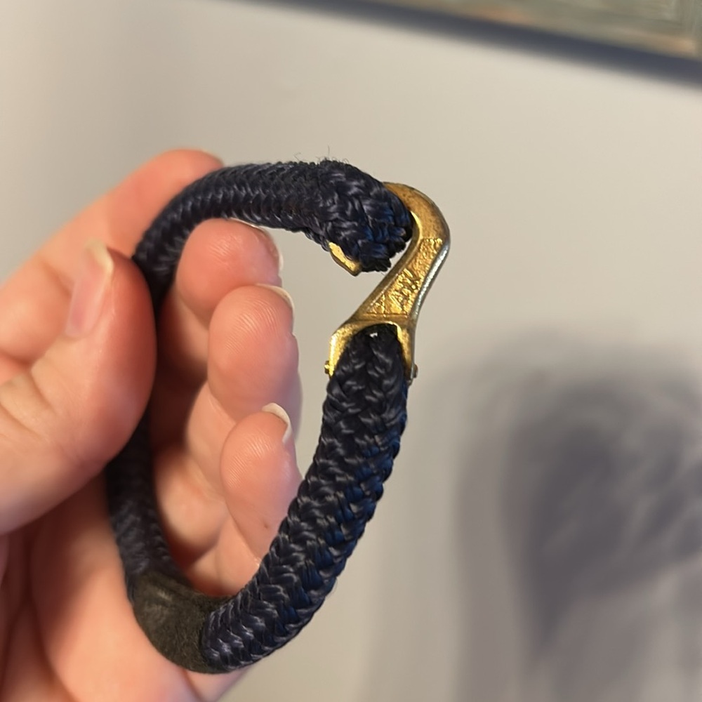 Knotted/Gold Hook Rope Bracelet - Picture 2 of 3